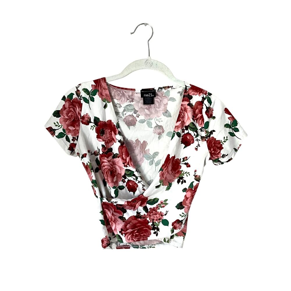 Rue21 Floral Wrap Crop Top: Y2K, 2000s
